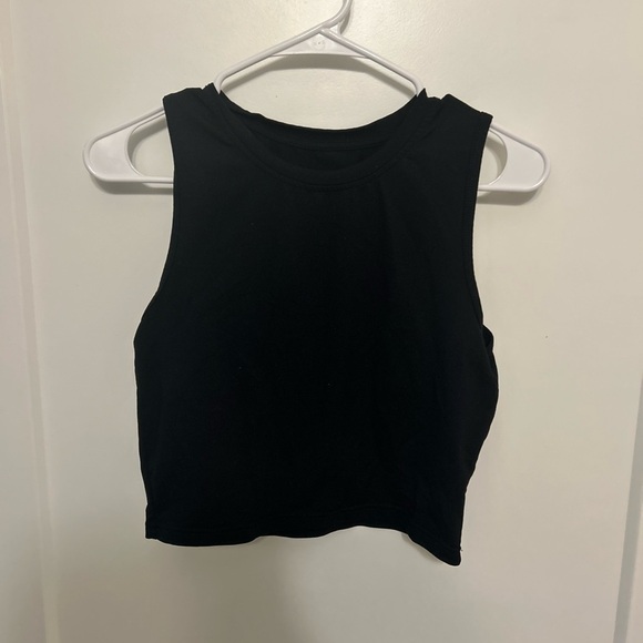 Zyia Active Stronger Black Cropped Tank Top - Picture 1 of 8